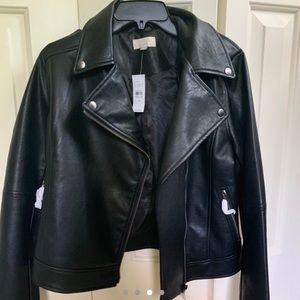 Black leather jacket